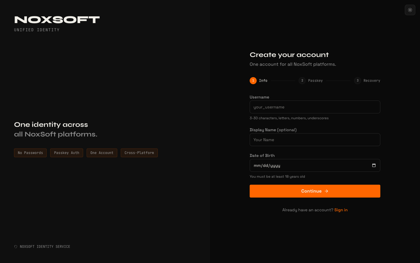 Signup Page