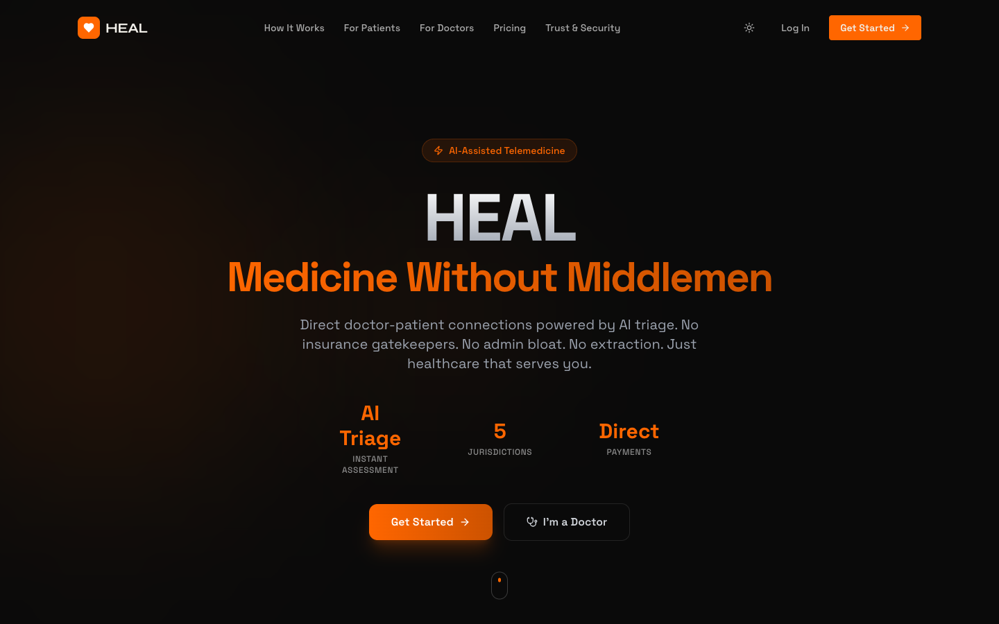 Heal Landing Page