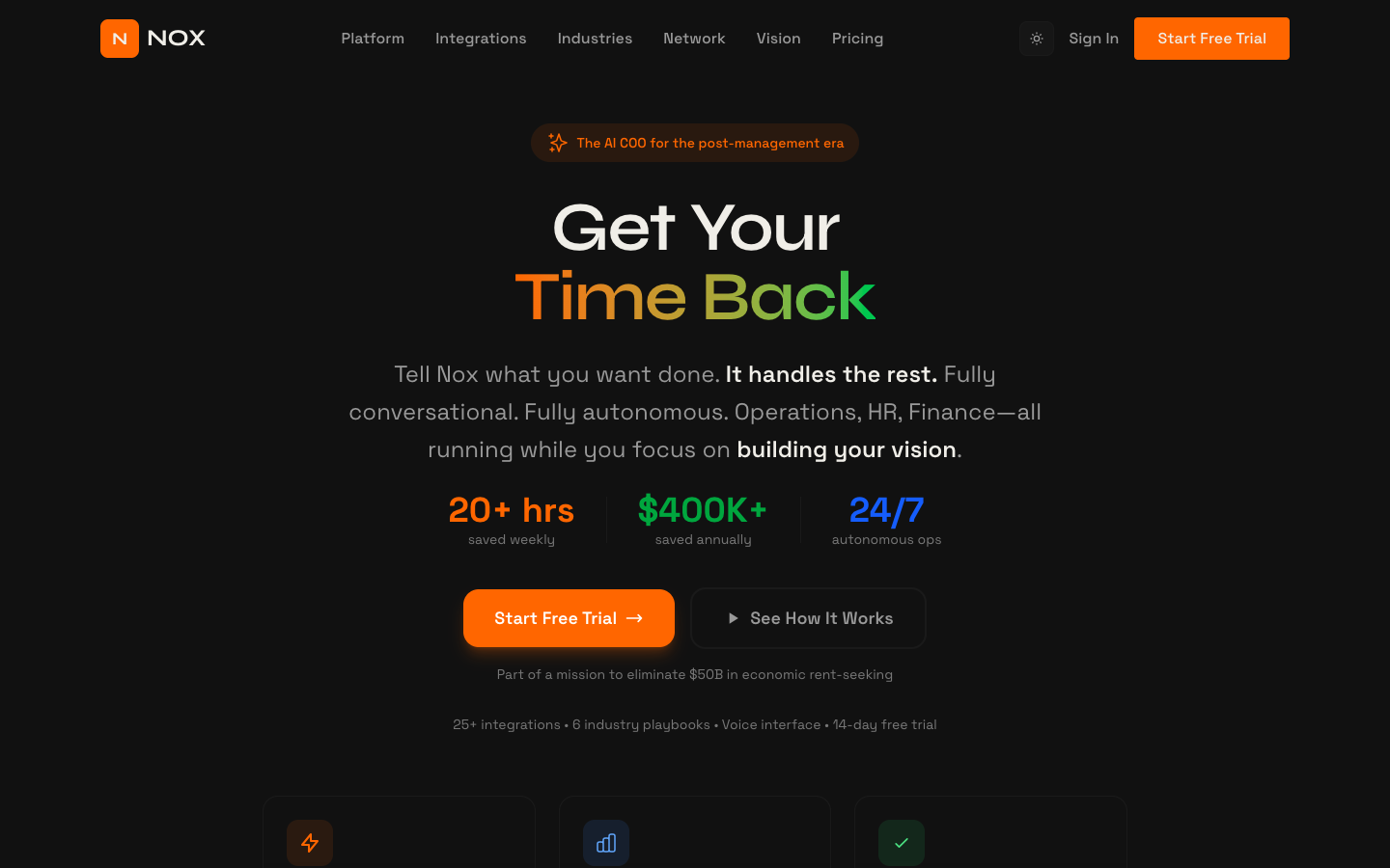 Nox Landing Page